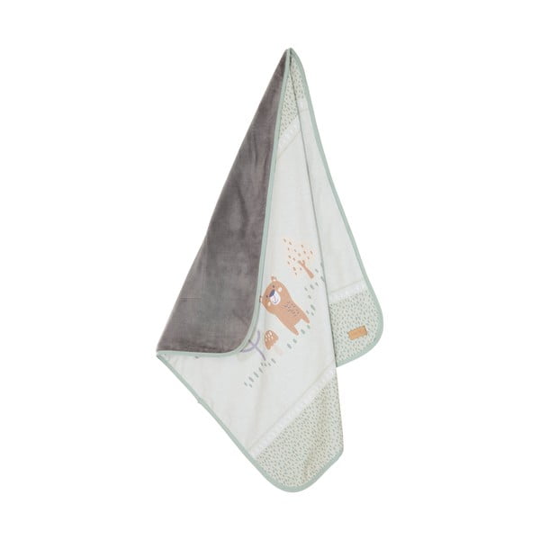 Svijetlo zelena deka za bebe od mikropliša 80x80 cm Woodland Buddies – Roba-image-1