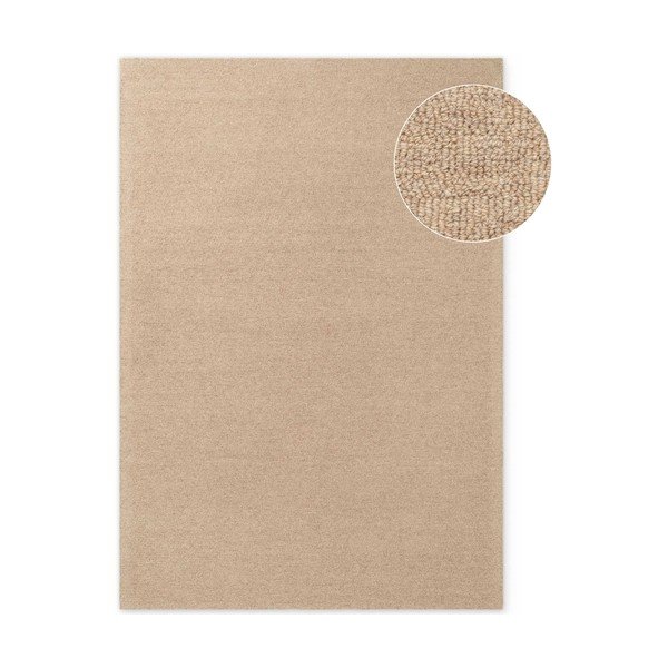 Ručno rađen vunen tepih u prirodnoj boji 200x290 cm Puristic Knots – Elle Decoration