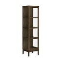 Tamno smeđa vitrina u dekoru hrasta 47x180x40 cm Zamora – House Nordic