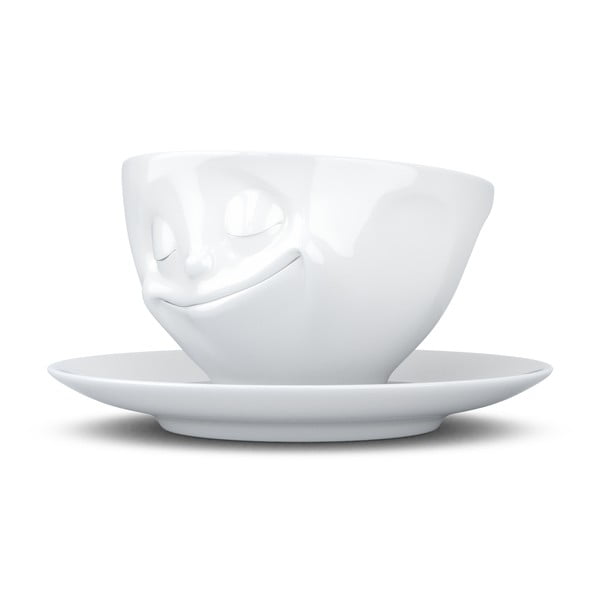 Bijela porculanska šalica za kavu 58products Happy, 200 ml-image-3