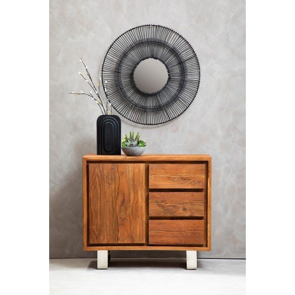 Komoda od masivnog bagrema u tamnoj prirodnoj boji 92x82x40 cm Simla – Premier Housewares-image-4