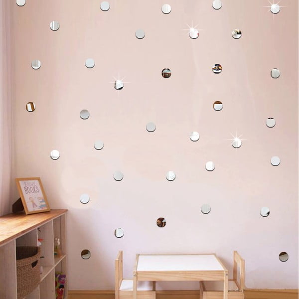 Set s 100 zrcalnih samoljepljivih naljepnica Ambiance Dots