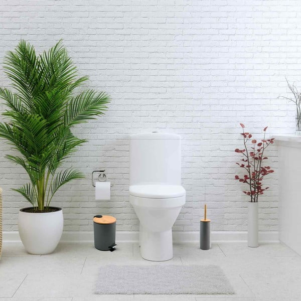 Tamno siva željezna kanta za smeće s pedalom 3 l   Adonis – Spirella-image-1