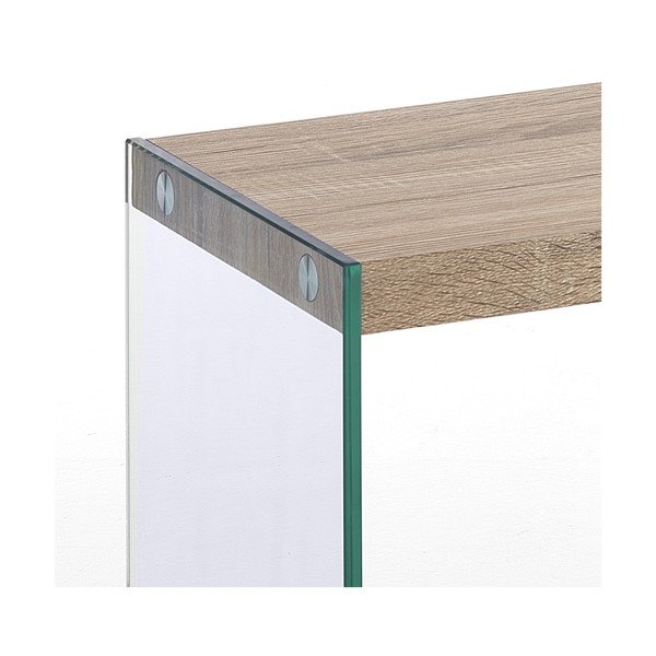 Staklena TV komoda u prirodnoj boji 120x45x29,5 cm Nancy – Tomasucci-image-3