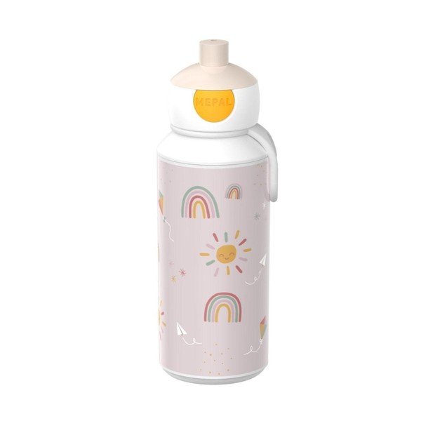 Bež plastična dječja boca 400 ml Sunshine & Rainbow – Mepal