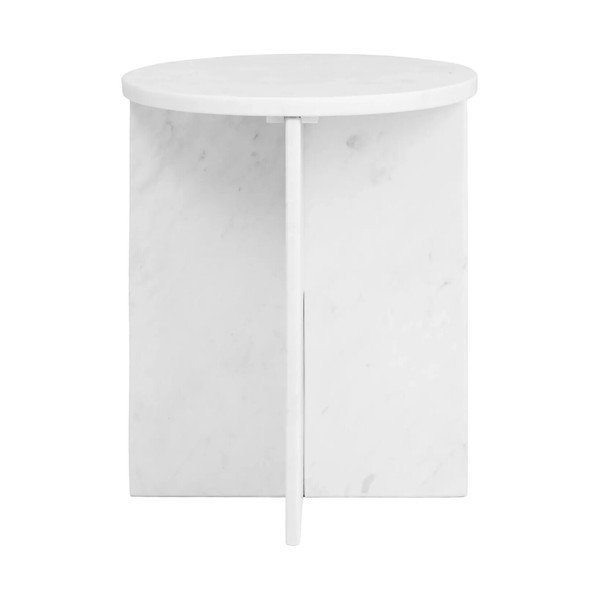 Mramorni okrugao pomoćni stol ø 40 cm Savio – Premier Housewares-image-2