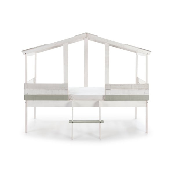 Bijeli dječji krevetić s konstrukcijom od bora Marckeric Ulises, 90 x 190 cm