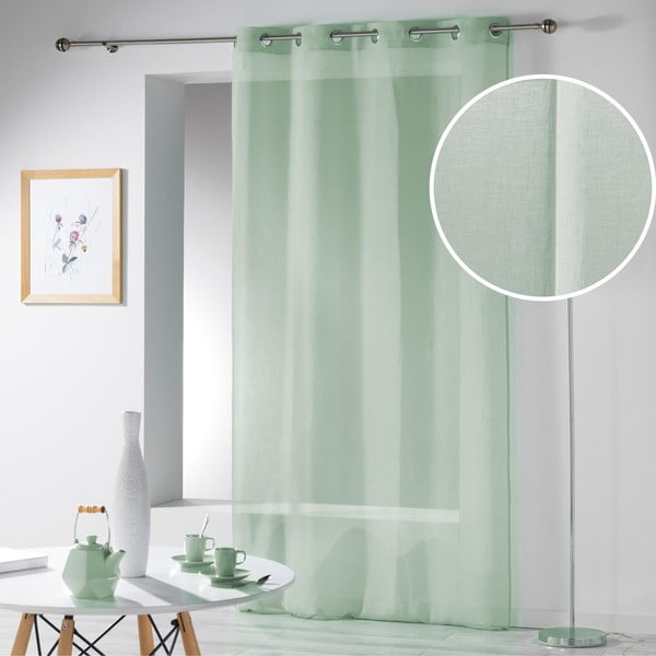Svijetlo zelena prozirna zavjesa 140x280 cm Telma – douceur d'intérieur-image-3