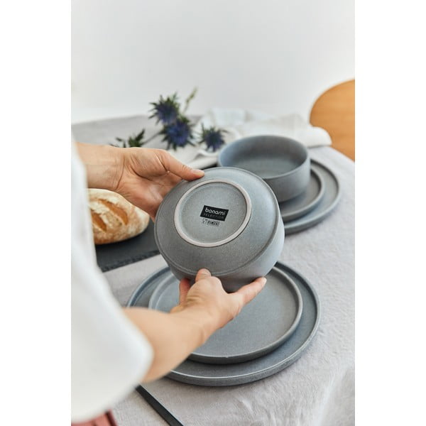 12-dijelni set sivog posuđa od kamenine Bonami Selection Malia-image-2