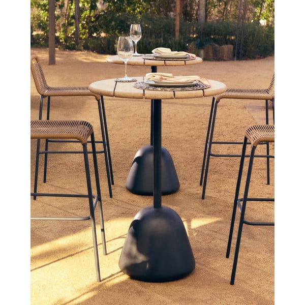 Okrugli barski stol s pločom stola od bagrema ø 70 cm Saura – Kave Home-image-1