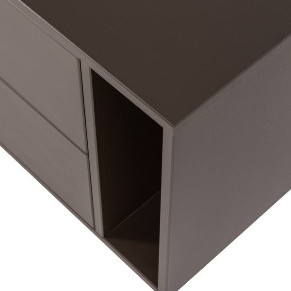 Tamno smeđa TV komoda od masivnog bora 200x45x44 cm Settle Down – vtwonen-image-3