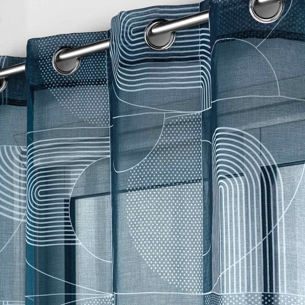 Tamno plava prozirna zavjesa 140x280 cm Esquisse – douceur d'intérieur-image-1