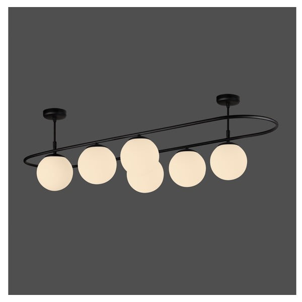 Crna stropna svjetiljka Squid Lighting Elips, dužina 124 cm-image-1