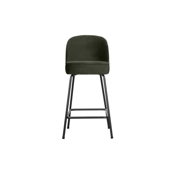 Tamno zelena baršunasta barska stolica 89 cm Vogue – BePureHome