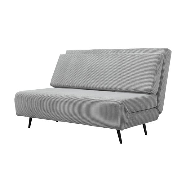 Svijetlo siva sklopiva sofa od samta 140 cm Mallory – Støraa-image-2