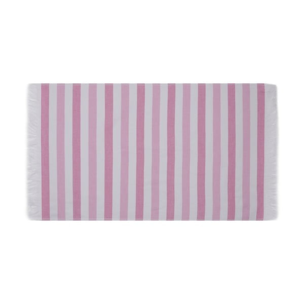 Ružičasti pamučni ručnici za plažu u setu 2 kom 70x140 cm Stripe  – Foutastic