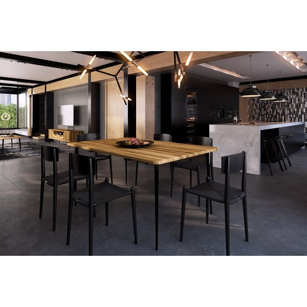 Blagovaonski stol od hrastovine 160x90 cm Kula - The Beds-image-1