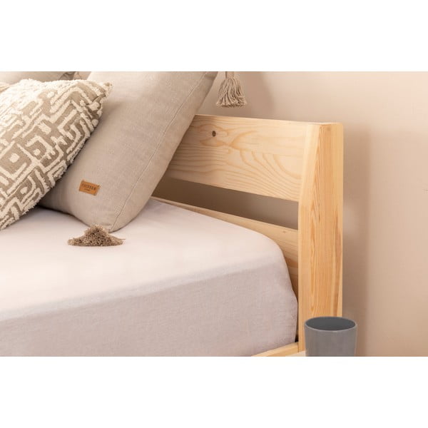 Bračni krevet od masivne smreke s podnicom 180x200 cm u prirodnoj boji Venus – Kalune Design-image-3