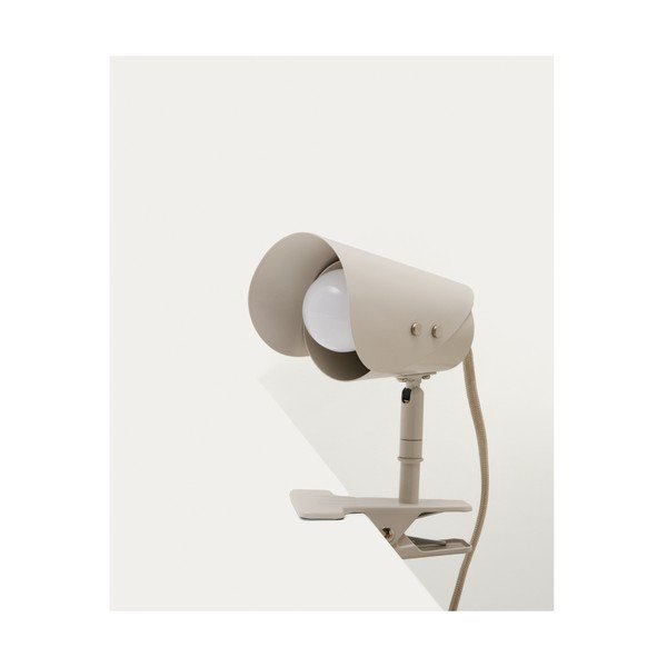 Svijetlo siva metalna stolna lampa s hvataljkom (visina 16 cm) Jula – Kave Home-image-4