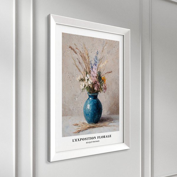 Tiskana slika s okvirom 56x75 cm Blue Vase – Styler-image-3