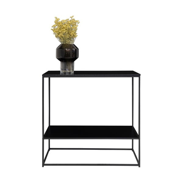 Crni pomoćni stol s crnom pločom stola 80x36 cm Vita – House Nordic-image-3