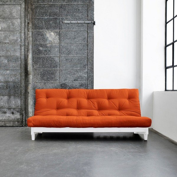 Sofa na razvlačenje Karup Fresh White / Orange