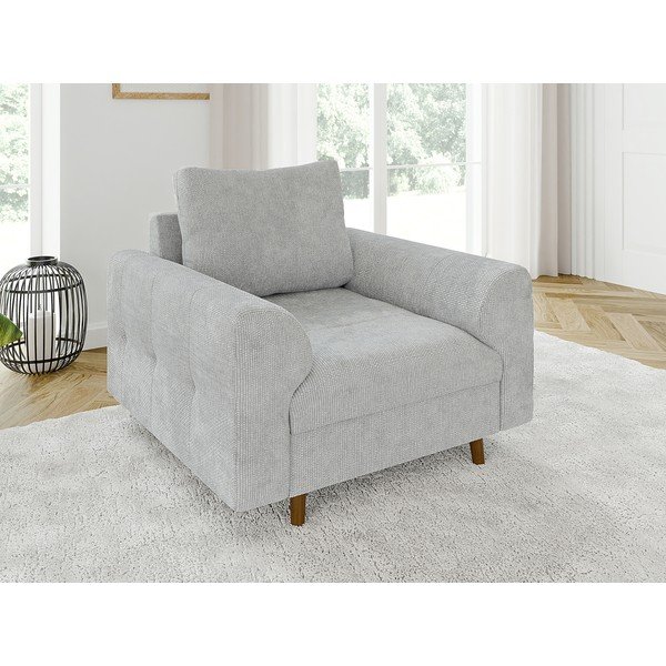 Svijetlo siva fotelja Ariella – Ropez-image-1