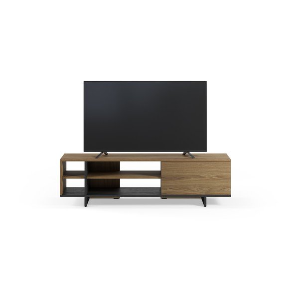 Crna/u prirodnoj boji TV komoda u dekoru hrasta 160x44x36 cm Cequoia – Marckeric-image-2
