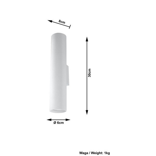 Bijela zidna lampa Sollux Castro 2-image-3