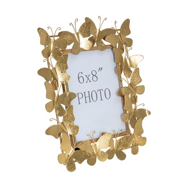 Metalni stojeći okvir u zlatnoj boji 28x30,5 cm Butterfly – Mauro Ferretti-image-2