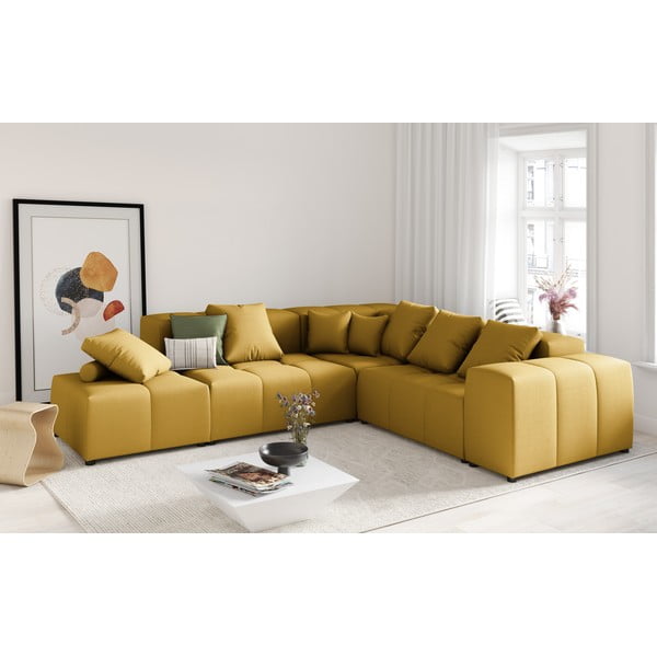 Žuti jastuk za modularnu sofu Rome - Cosmopolitan Design-image-3