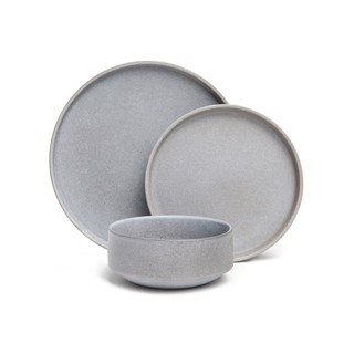 Set od 18 komada sivog posuđa od kamenine Bonami selection Malia