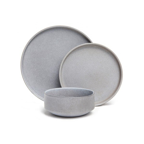 Set od 18 komada sivog posuđa od kamenine Bonami selection Malia