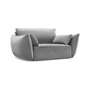 Svijetlo siva baršunasti fotelja Vanda – Mazzini Sofas
