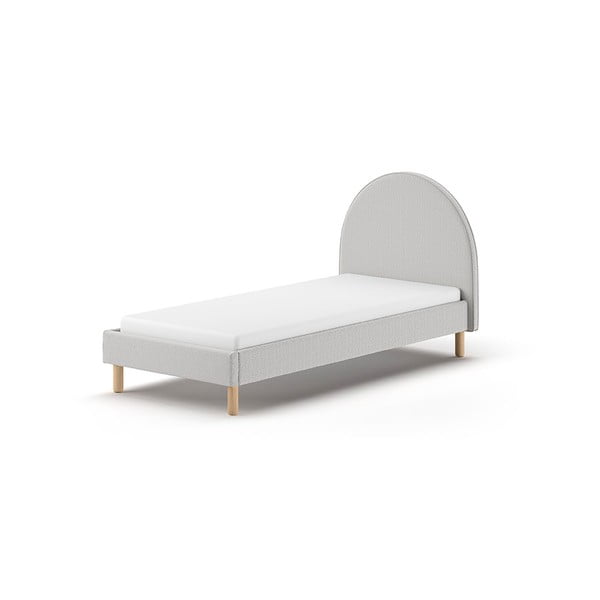 Sivi tapecirani krevet s podnicom 90x200 cm MOON – Vipack