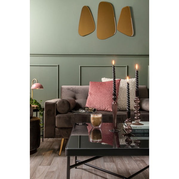 Smeđi stakleni svijećnjak PT LIVING Swirl Bubbles-image-1