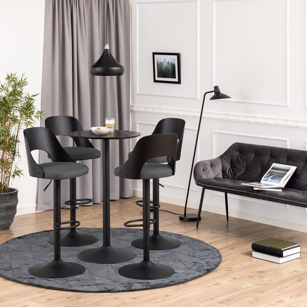 Tamno sive barske stolice u setu podesive visine 2 kom (visine sjedala 84 cm) Lucy – Actona-image-1