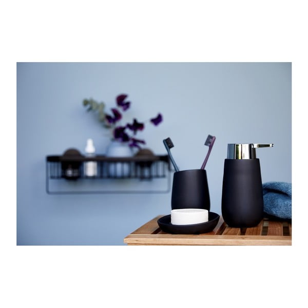 Crna keramička čaša za četkice Wenko Badi-image-2