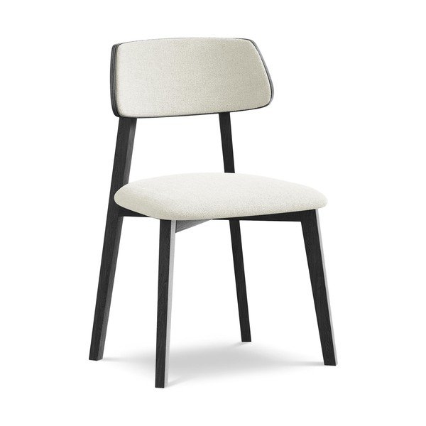 Krem blagovaonska stolica od masivnog drveta Niu – Makamii