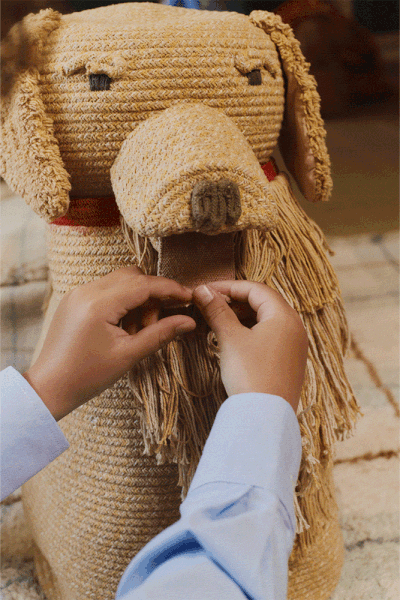 Bež tekstilna dječja kutija za pohranu 40x30x55 cm Luna – Lorena Canals-image-4