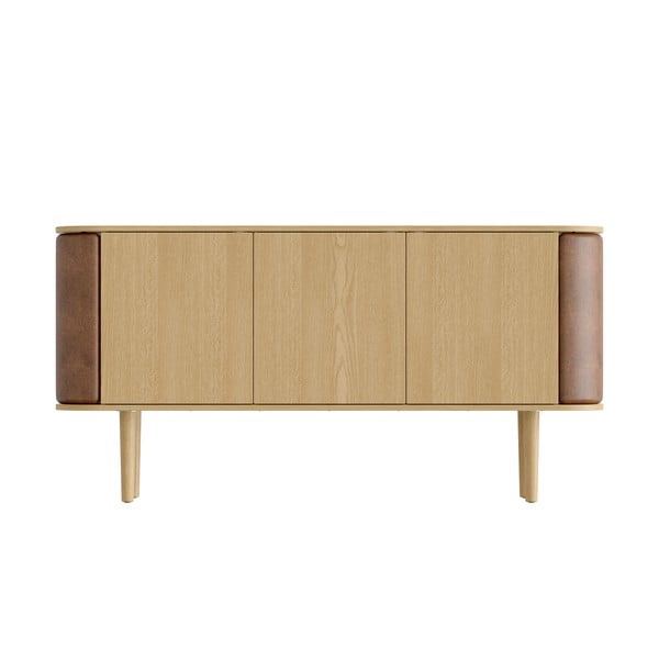 Niska komoda u dekoru hrasta u prirodnoj boji/svjetlo smeđa 150x75 cm Treasures – UMAGE-image-3