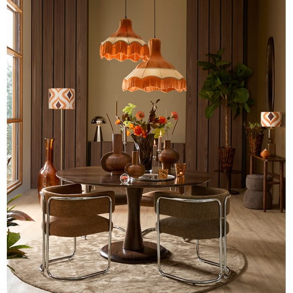 Svjetlo smeđa podstavljena blagovaonska stolica s naslonima za ruke Adante – Light & Living-image-2