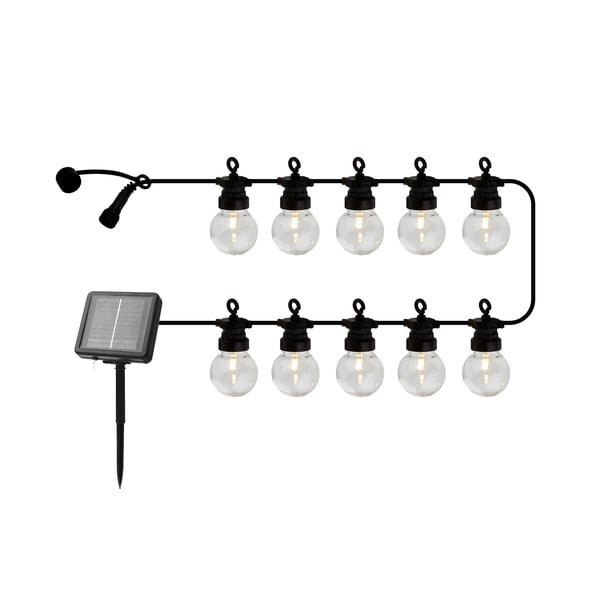 Svjetleći lanac broj žarulja 10 kom sa solarnim punjenjem dužina 300 cm Lucas Clear – Sirius