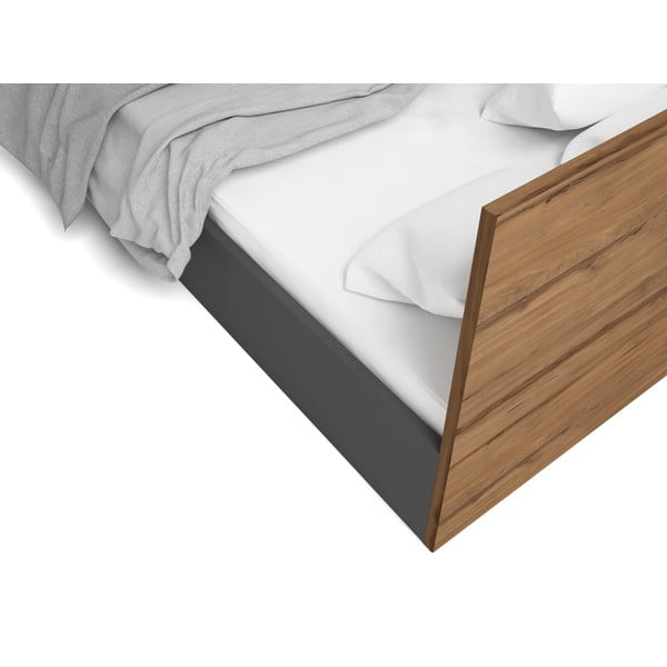 Crni bračni krevet s prostorom za odlaganje i podnicom 160x200 cm Malta - Marckeric-image-3