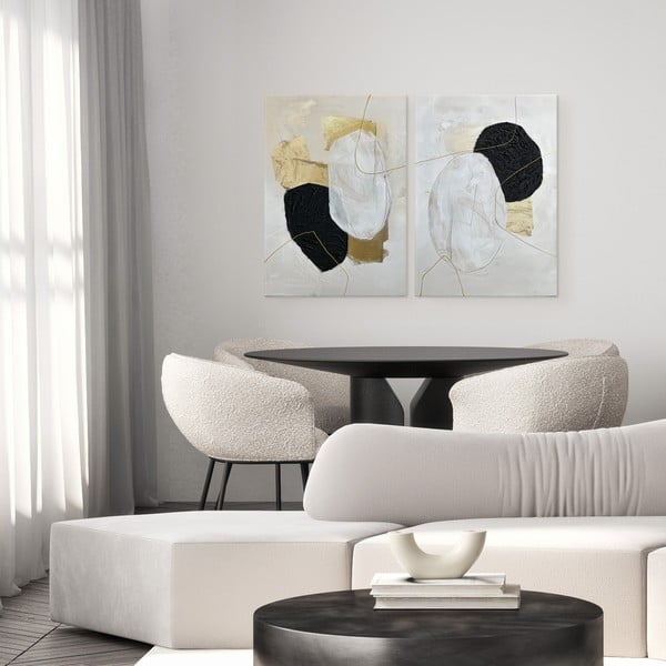 Slike sa ručno oslikanim elementima u setu od 2 kom 50x70 cm Crystal – Styler-image-2