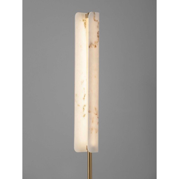 Krem/mjedena LED stojeća svjetiljka u mramornom dekoru (visina 160 cm) Aider – Nova Luce-image-2