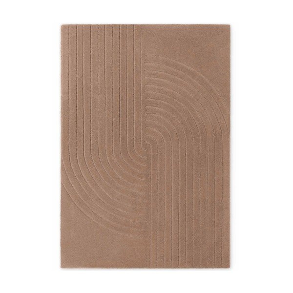 Bež ručno rađen vunen tepih 120x180 cm Arcura – Vikosa