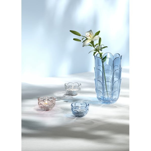 Svijetlo plava staklena ručno izrađena vaza (visina 19 cm) Lily – Holmegaard-image-1