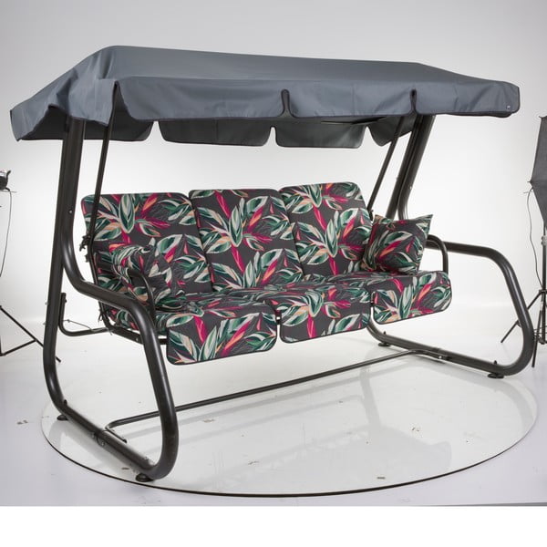 Tamno siva metalna vrtna ljuljačka Rimini – Dajar-image-3