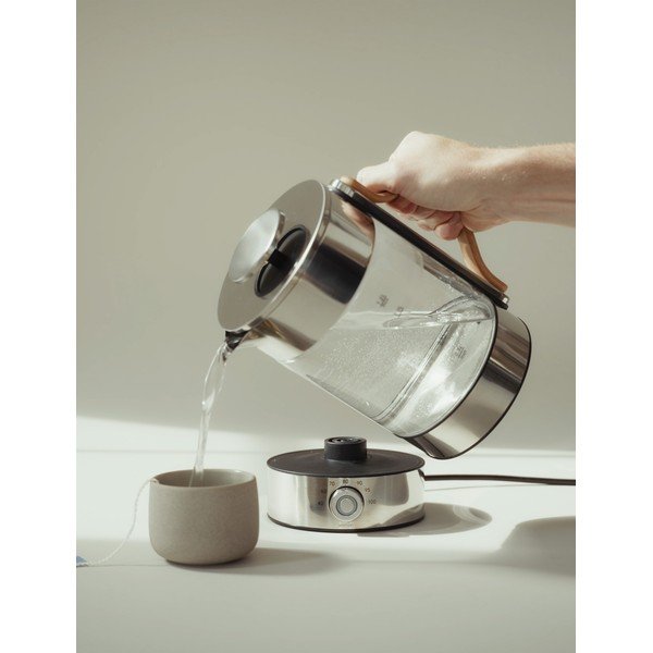 Stakleno kuhalo za vodu u srebrnoj boji 1,2 l Emma – Stelton-image-1